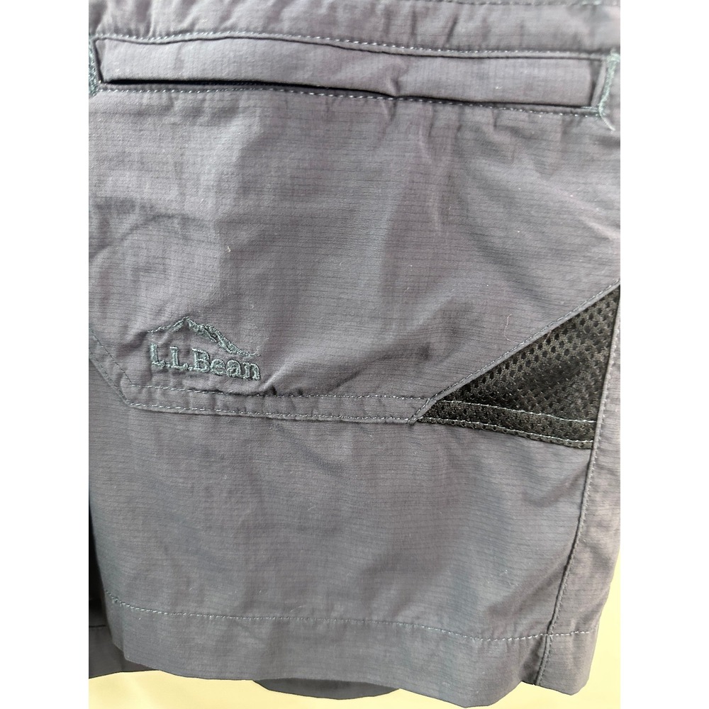LL Bean Swift River Lined Shorts Mens XL Belted Nylon Blue 9" Cargo Outdoor Hike - Picture 6 of 16